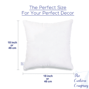 Soft Microfiber Cushion Filler, 18×18 inch, White