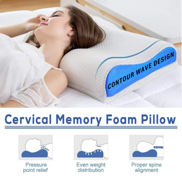 Contour memory foam pillow