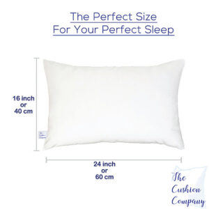 Soft Microfiber Sleeping Pillow, 16×24 inch, White