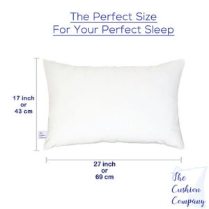 Soft Microfiber Sleeping Pillow, 17×27 inch, White