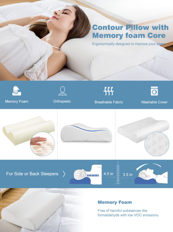 Contour memory foam pillow